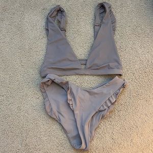 AHF free people estella swim suit set top and bottom